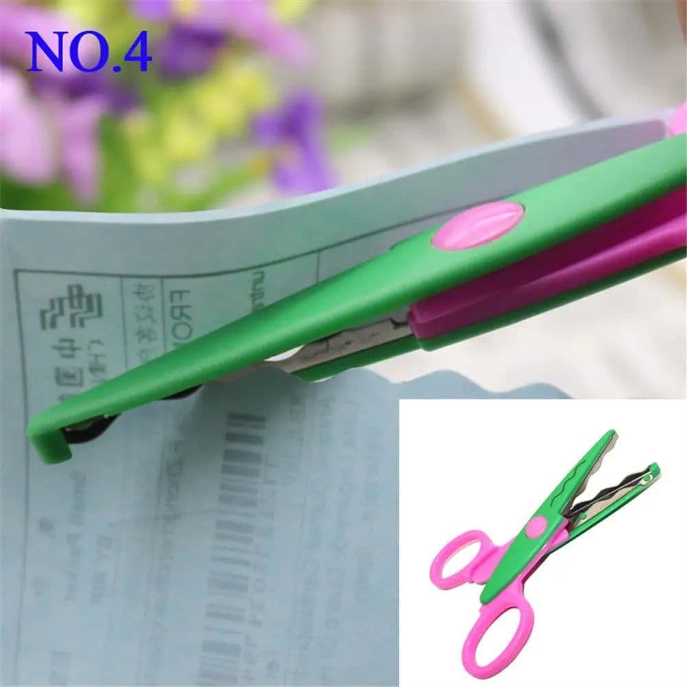 image-1 Pcs 6 Styles Selection Lace DIY Scissors Scrapbook Paper Photo Tools Diary Decoration Safety Scissors