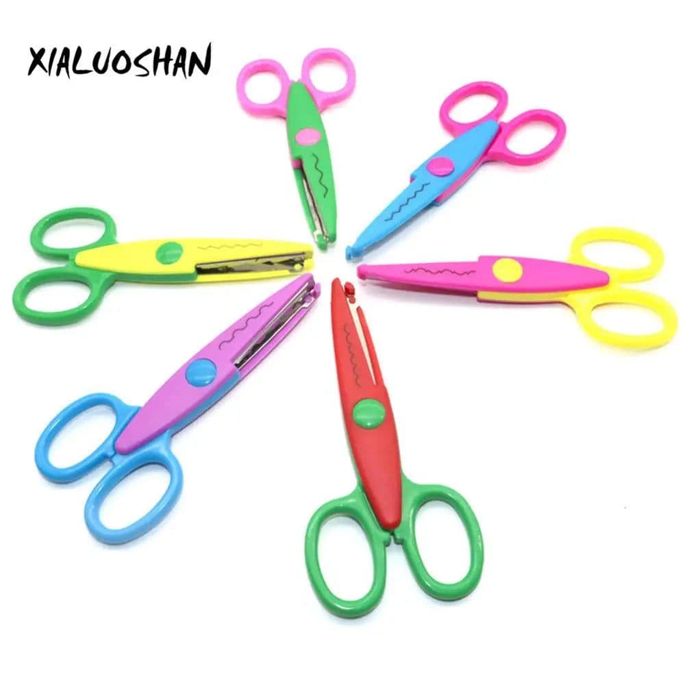 image-1 Pcs 6 Styles Selection Lace DIY Scissors Scrapbook Paper Photo Tools Diary Decoration Safety Scissors