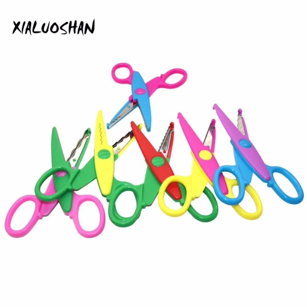 image-1 Pcs 6 Styles Selection Lace DIY Scissors Scrapbook Paper Photo Tools Diary Decoration Safety Scissors