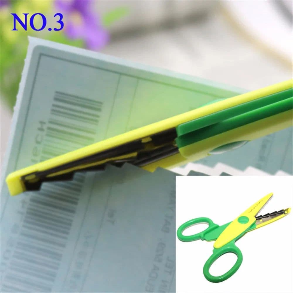 image-1 Pcs 6 Styles Selection Lace DIY Scissors Scrapbook Paper Photo Tools Diary Decoration Safety Scissors