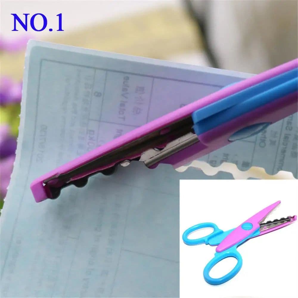 image-1 Pcs 6 Styles Selection Lace DIY Scissors Scrapbook Paper Photo Tools Diary Decoration Safety Scissors
