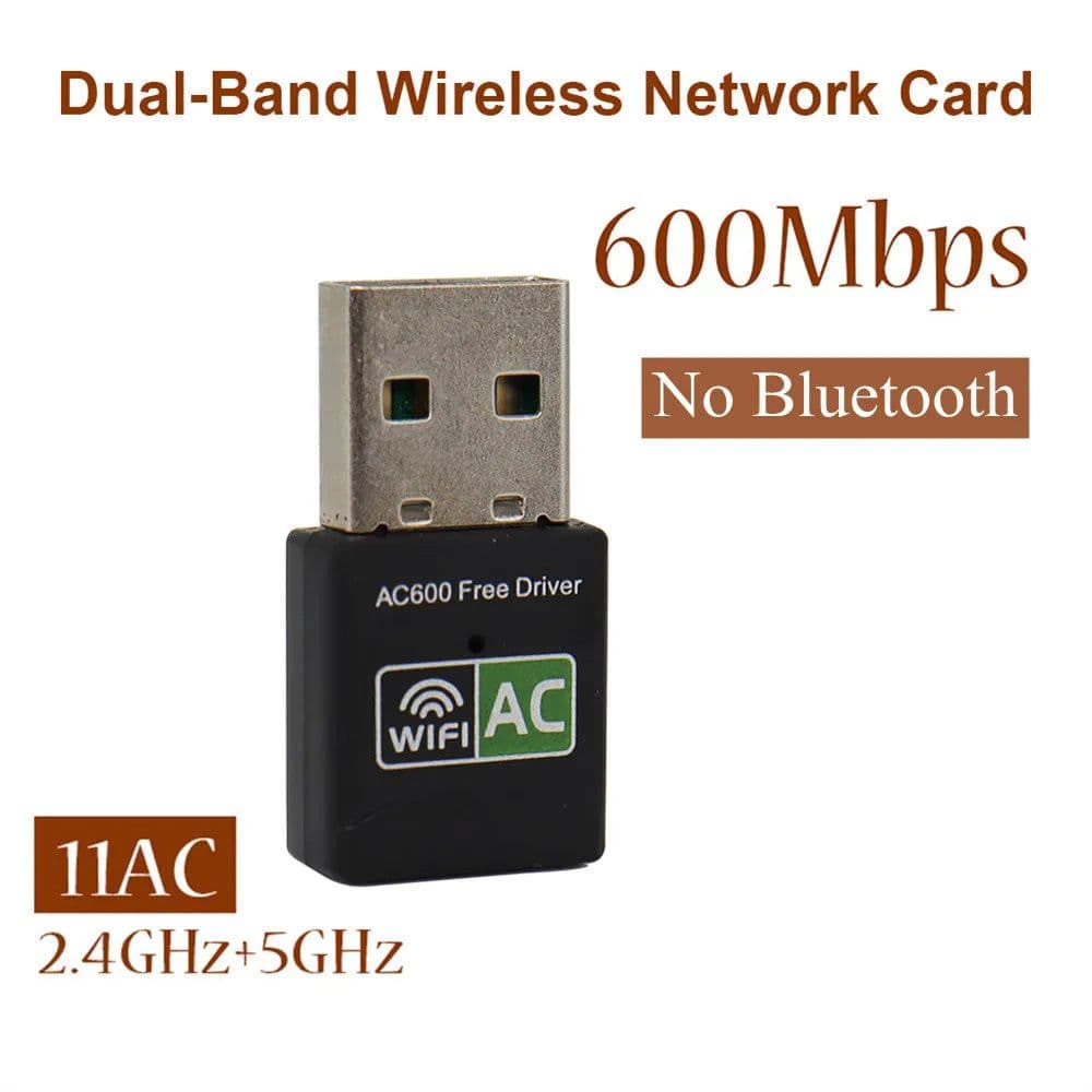 image-600Mbps USB WiFi Bluetooth Adapter Dual Band 2.4/5.8Ghz Wireless External Receiver Mini WiFi Dongle RTL8821CU for PC/Laptop