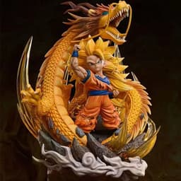 image-Q Version Dragon Ball Z Figure Ssj3 Goku Action Figures Dragon Fist Explosion 14CM PVC GK Statue Collectible Model Toys