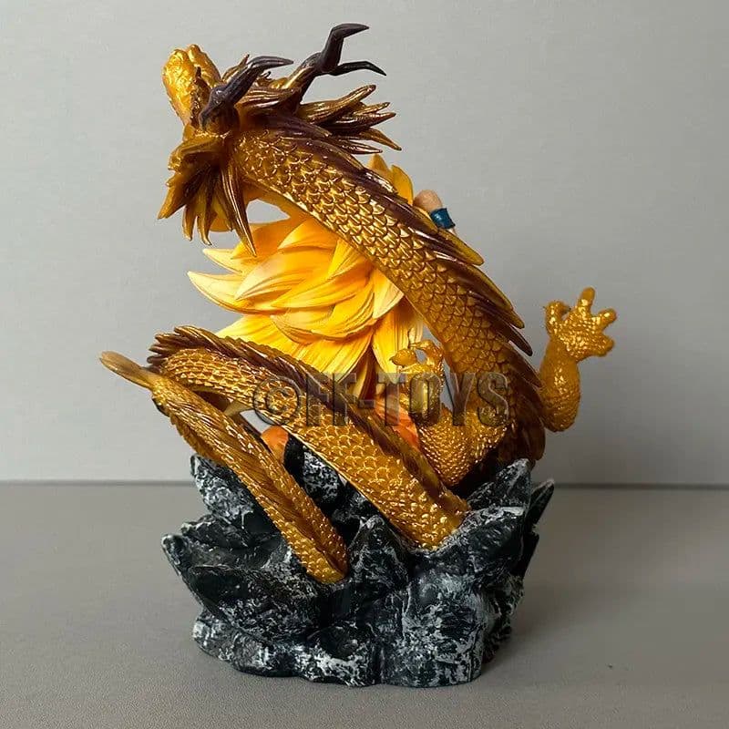 image-Q Version Dragon Ball Z Figure Ssj3 Goku Action Figures Dragon Fist Explosion 14CM PVC GK Statue Collectible Model Toys