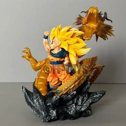 image-Q Version Dragon Ball Z Figure Ssj3 Goku Action Figures Dragon Fist Explosion 14CM PVC GK Statue Collectible Model Toys