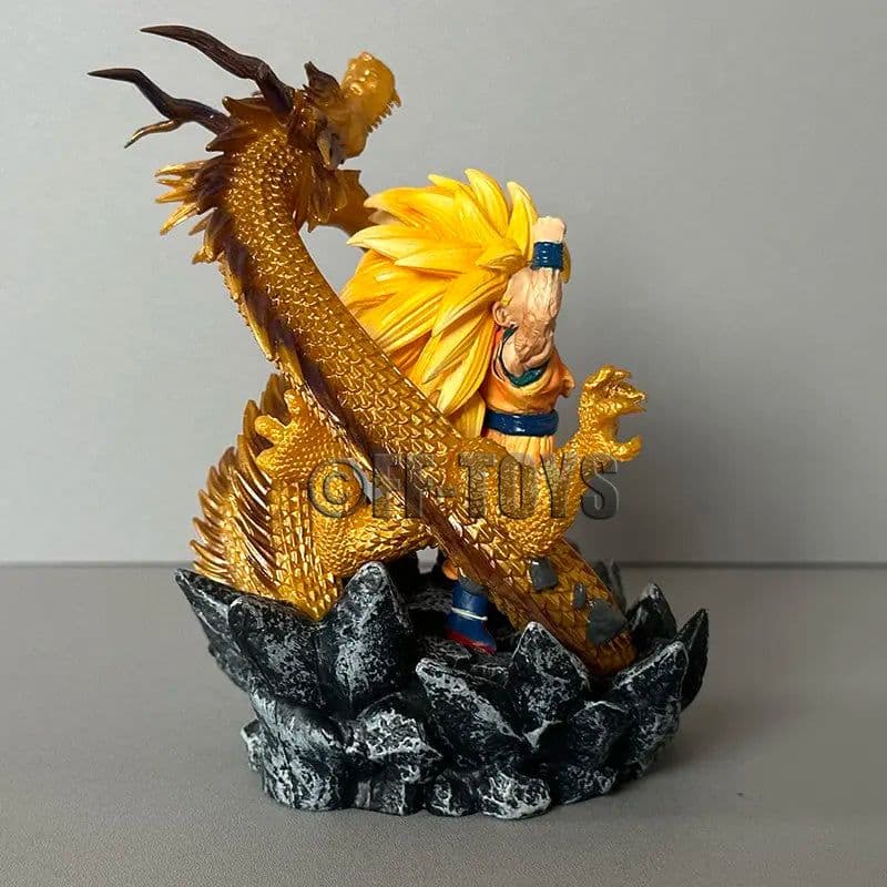 image-Q Version Dragon Ball Z Figure Ssj3 Goku Action Figures Dragon Fist Explosion 14CM PVC GK Statue Collectible Model Toys
