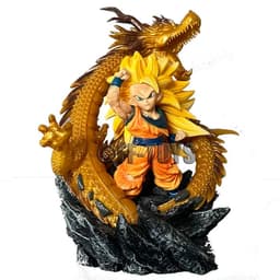 image-Q Version Dragon Ball Z Figure Ssj3 Goku Action Figures Dragon Fist Explosion 14CM PVC GK Statue Collectible Model Toys