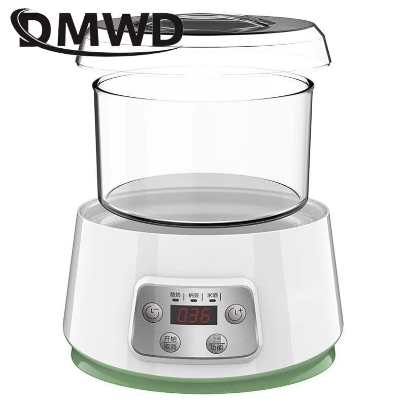 image-DMWD Mini Electric Yogurt Maker Automatic Leben Enzyme Fermenter Yoghurt Ceramic Container Cups Natto Rice Wine Ferment Machine