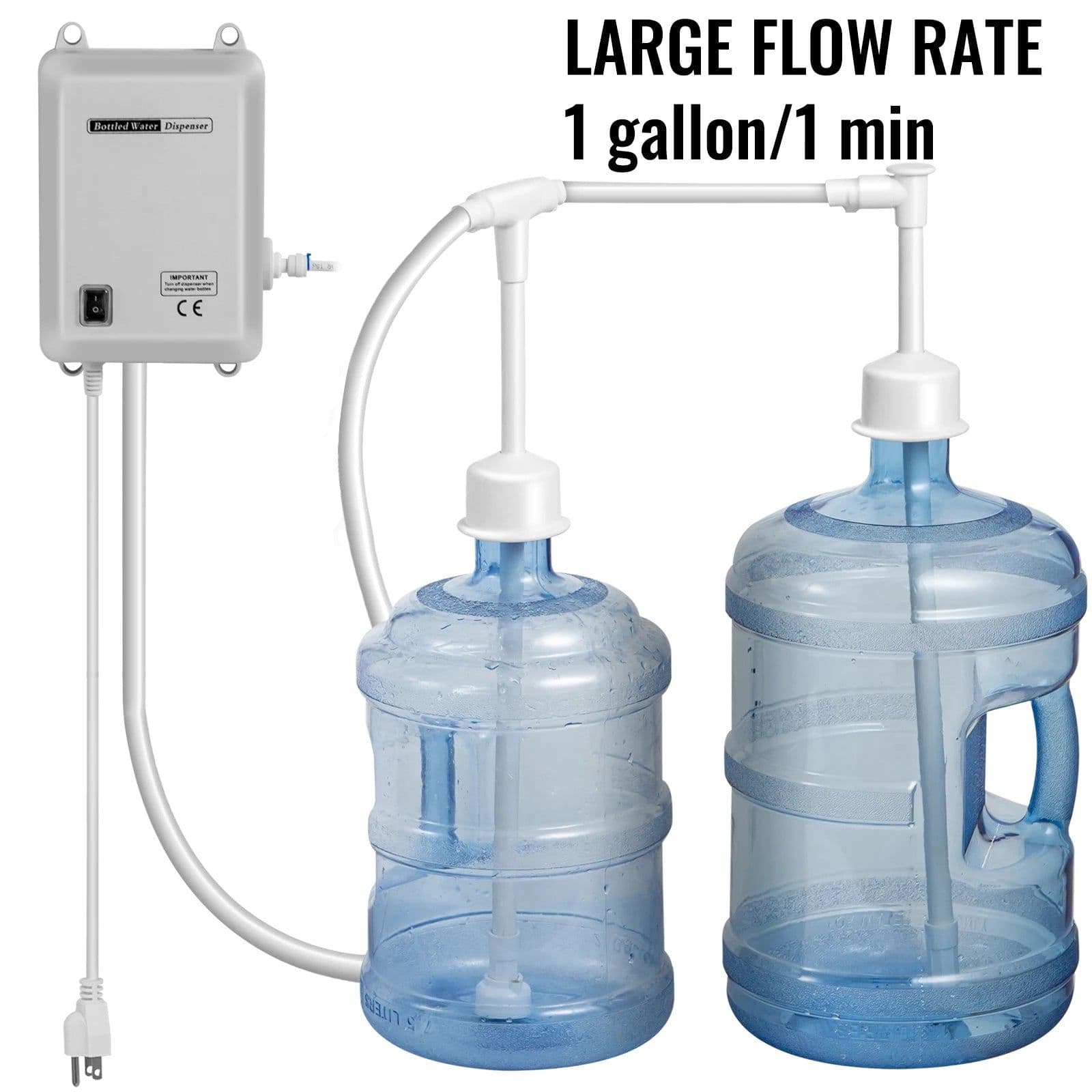 image-VEVOR Water Bottle Dispenser Pump System Filter Softener Single/Double Pipe Reverse Osmosis Equipment for Refrigerator Ice Maker