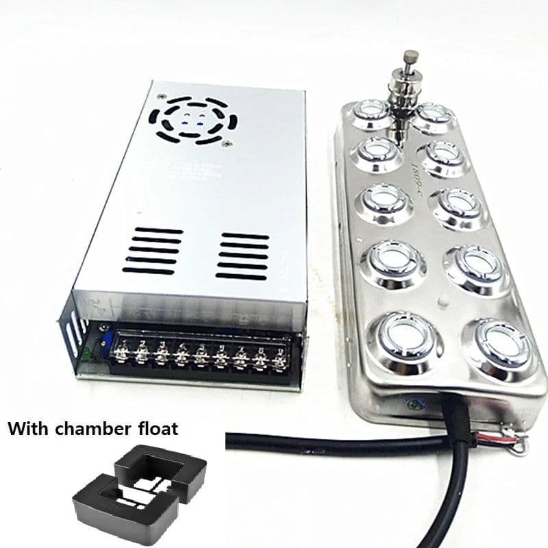 image-DC 48V New Ultrasonic Atomizer Industrial 10 Head Humidifier Fog Machine 5Kg/H Ultrasonic Mist Maker Fogger For Mushroom