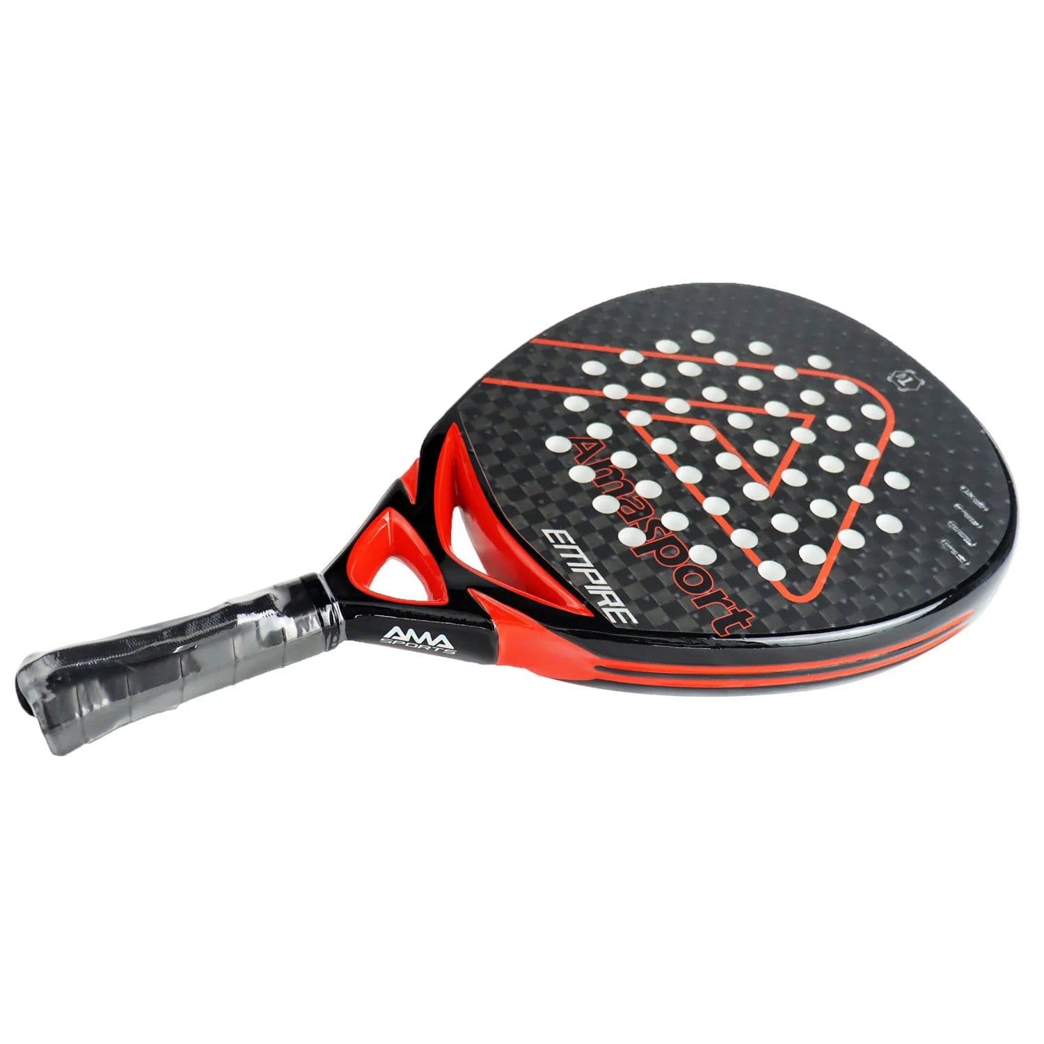 image-AMASPORT 38mm Padel Tennis Racket D Rough Surface EVA Soft 3K/12K/18K/Kevlar Carbon High Balance Paddle Racket for Advanced