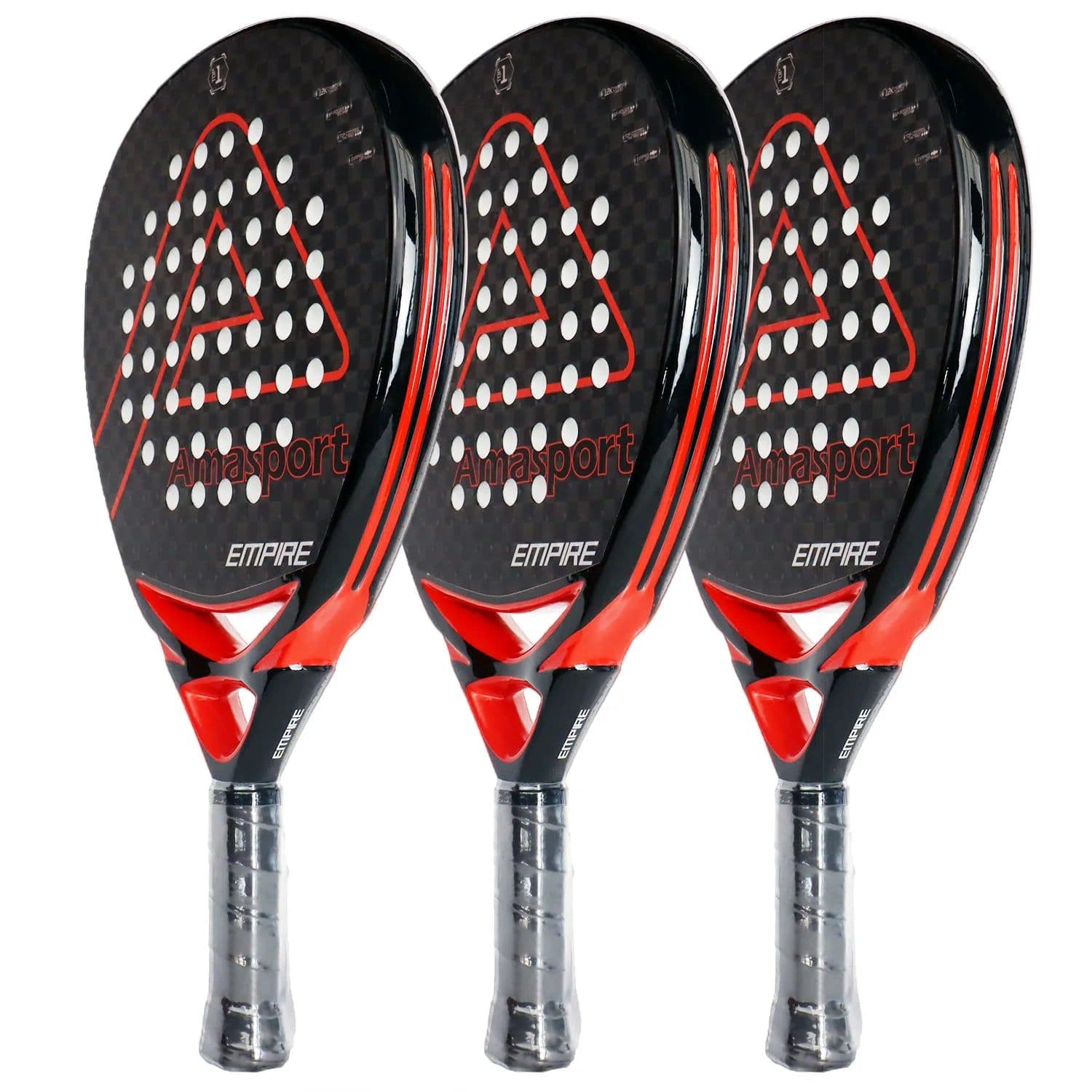 image-AMASPORT 38mm Padel Tennis Racket D Rough Surface EVA Soft 3K/12K/18K/Kevlar Carbon High Balance Paddle Racket for Advanced