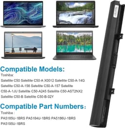 image-New PA5185U-1BRS Laptop Battery Compatible with Toshiba Satellite Laptop Notebook P/N:PA5184U-1BRS PA5186U-1BRS PA5195U-1BRS