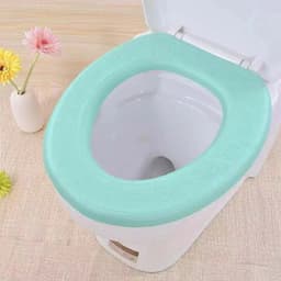 image-Waterpoof Soft Toilet Seat Cover Bathroom Washable Closestool Mat Pad Cushion O-shape Toilet seat Bidet Toilet Cover Accessories