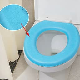 image-Waterpoof Soft Toilet Seat Cover Bathroom Washable Closestool Mat Pad Cushion O-shape Toilet seat Bidet Toilet Cover Accessories