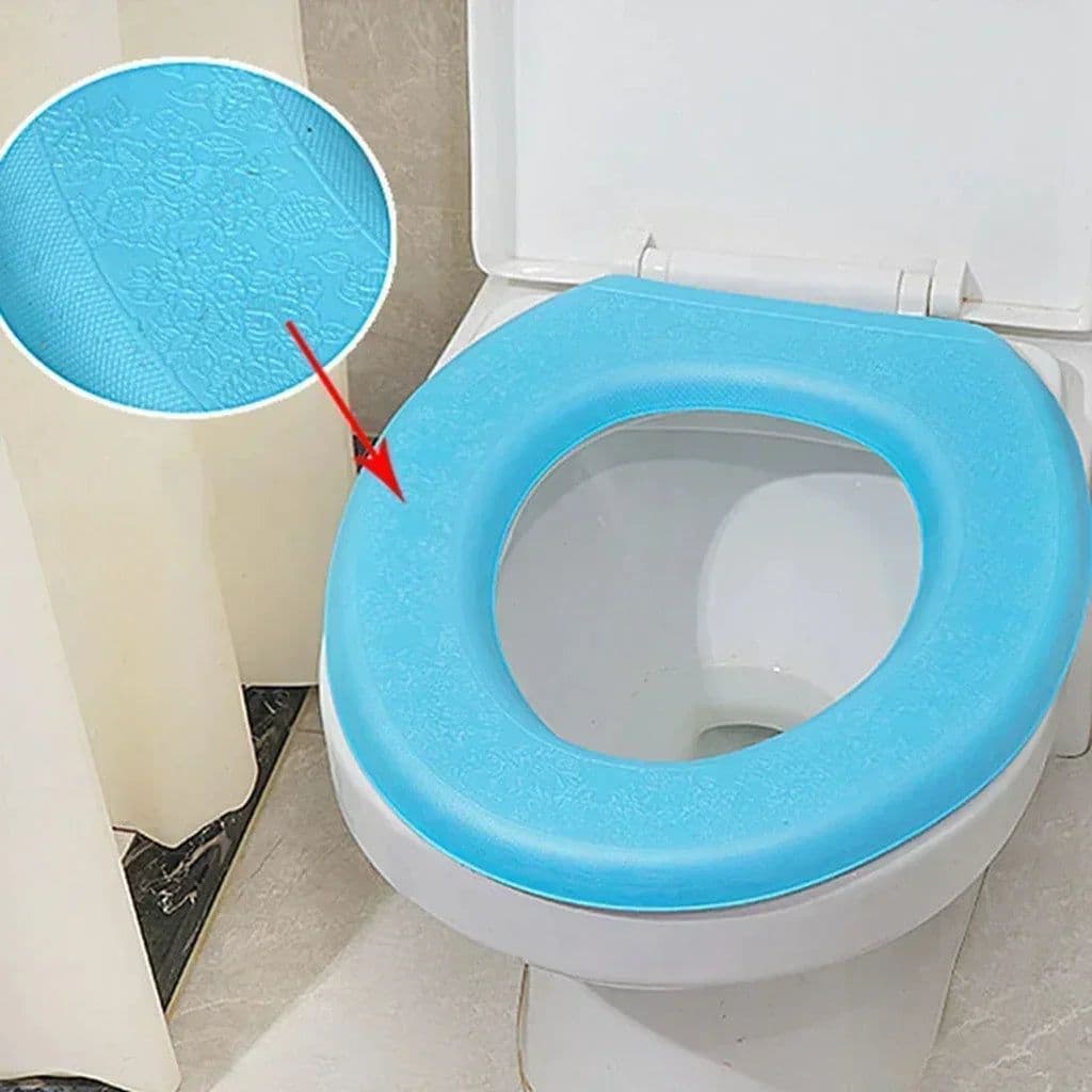 image-Waterpoof Soft Toilet Seat Cover Bathroom Washable Closestool Mat Pad Cushion O-shape Toilet seat Bidet Toilet Cover Accessories