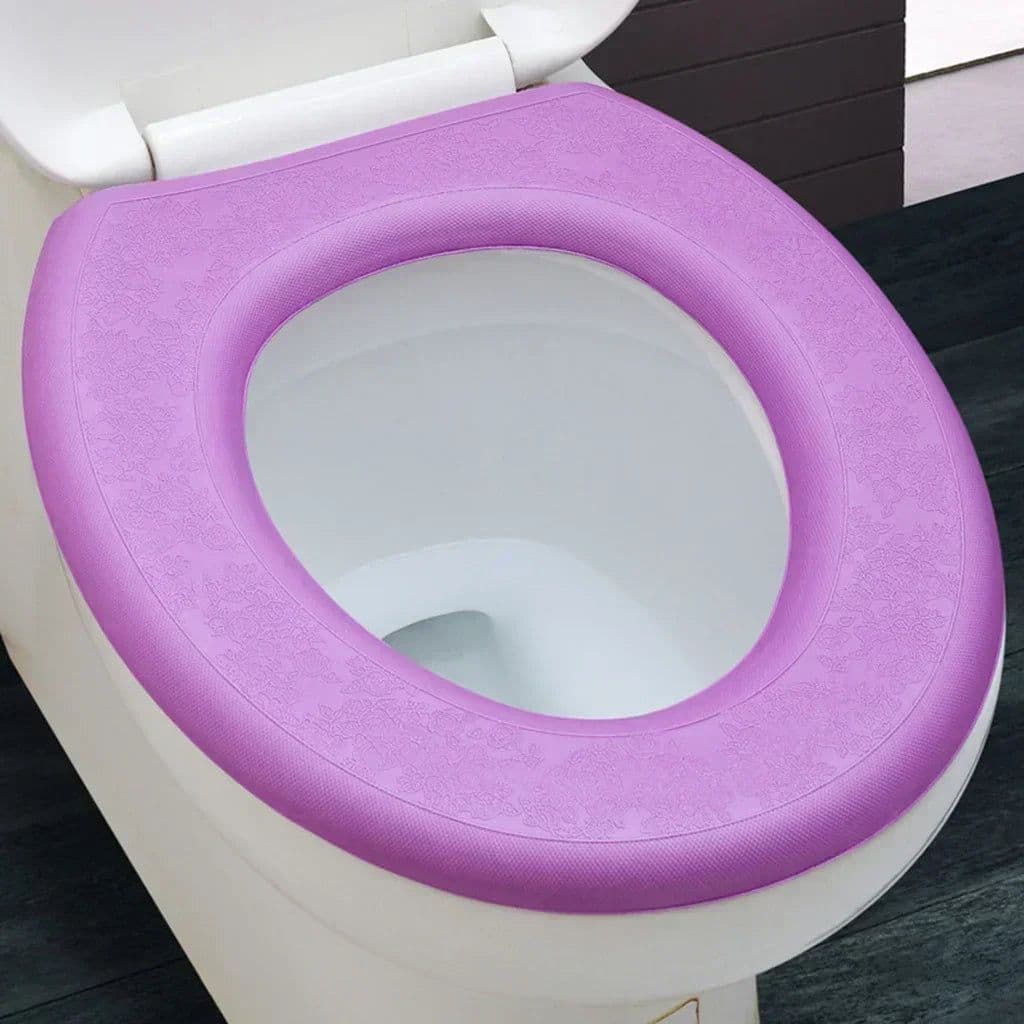 image-Waterpoof Soft Toilet Seat Cover Bathroom Washable Closestool Mat Pad Cushion O-shape Toilet seat Bidet Toilet Cover Accessories
