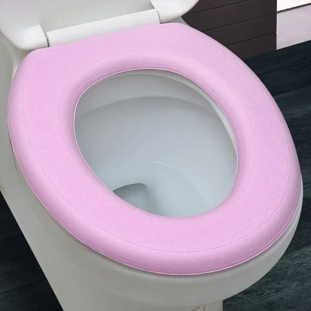 image-Waterpoof Soft Toilet Seat Cover Bathroom Washable Closestool Mat Pad Cushion O-shape Toilet seat Bidet Toilet Cover Accessories