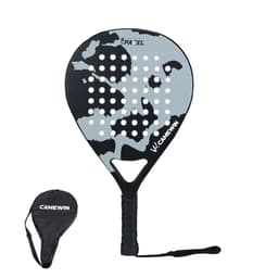 image-High Quality Carbon and Glass Fiber Padel Racket Soft Face Tennis Paddle Racquet with Bag Cover