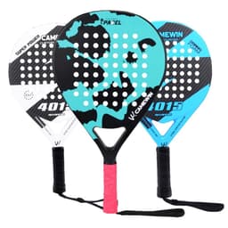 image-High Quality Carbon and Glass Fiber Padel Racket Soft Face Tennis Paddle Racquet with Bag Cover