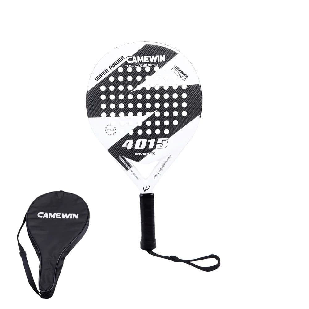 image-High Quality Carbon and Glass Fiber Padel Racket Soft Face Tennis Paddle Racquet with Bag Cover