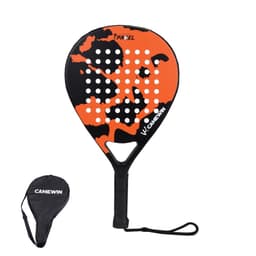 image-High Quality Carbon and Glass Fiber Padel Racket Soft Face Tennis Paddle Racquet with Bag Cover