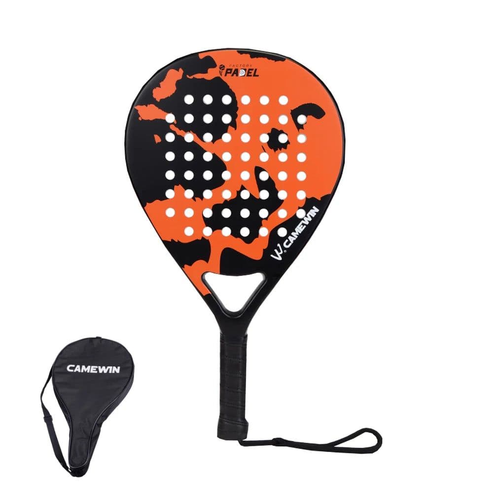 image-High Quality Carbon and Glass Fiber Padel Racket Soft Face Tennis Paddle Racquet with Bag Cover