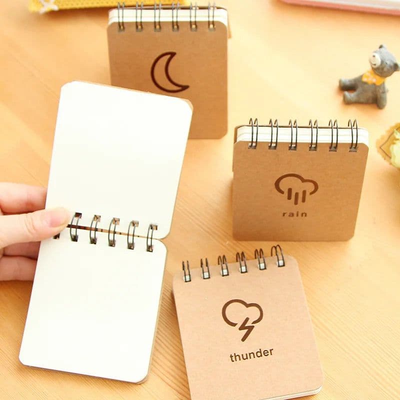 image-1pcs Weather Notepad Mini Coil Pocket Book Portable 70sheets Daily Memo Planner Stationery Office Notebook School Supplies A6182