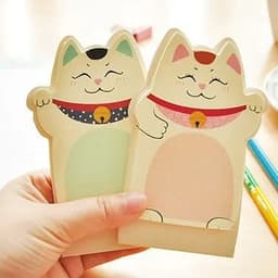 image-Kwaii fortune Cat memo pad Table notes stationery office supplies School supplies creative notebooks writing pads