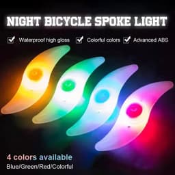 image-Bicycle Spoke Light, Colorful Wind And Fire Wheel, Silicone Light, Cycling Equipment Accessories