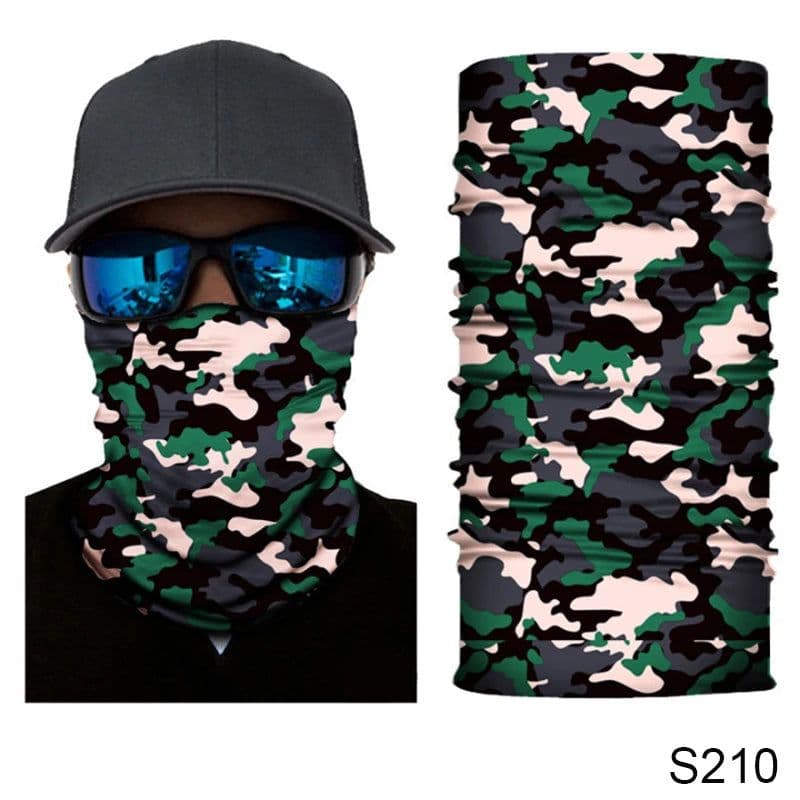 image-Camouflage Cycling Face Mask Tactical Military Scarf Neck Gaiter Men Seamless Bandana Women Headband Balaclava Tube Face Shield