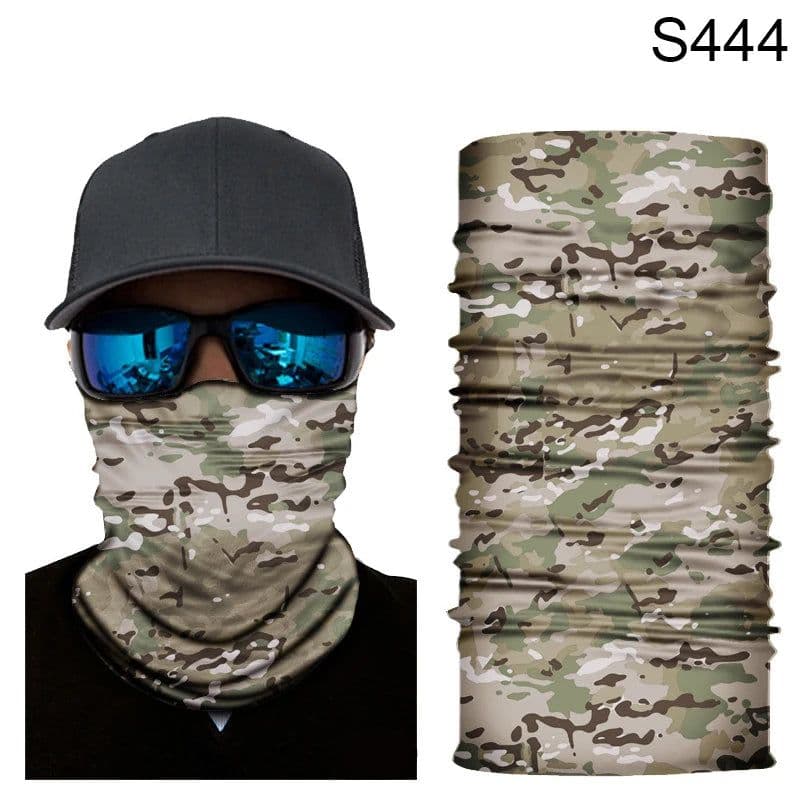 image-Camouflage Cycling Face Mask Tactical Military Scarf Neck Gaiter Men Seamless Bandana Women Headband Balaclava Tube Face Shield