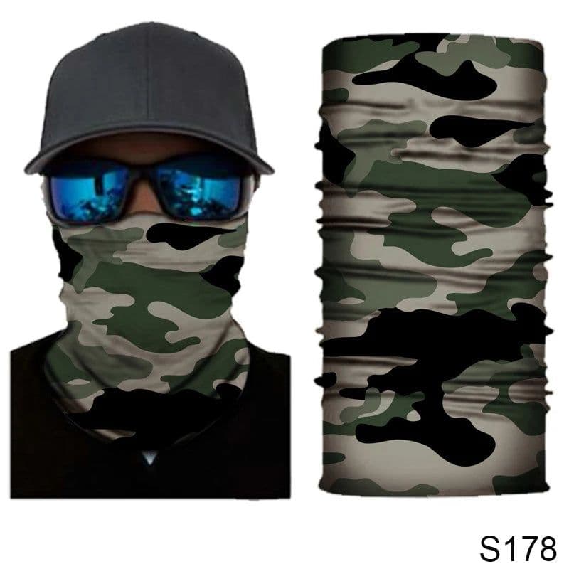 image-Camouflage Cycling Face Mask Tactical Military Scarf Neck Gaiter Men Seamless Bandana Women Headband Balaclava Tube Face Shield