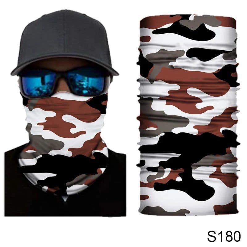 image-Camouflage Cycling Face Mask Tactical Military Scarf Neck Gaiter Men Seamless Bandana Women Headband Balaclava Tube Face Shield