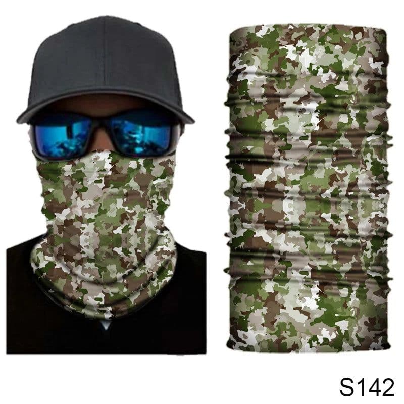 image-Camouflage Cycling Face Mask Tactical Military Scarf Neck Gaiter Men Seamless Bandana Women Headband Balaclava Tube Face Shield
