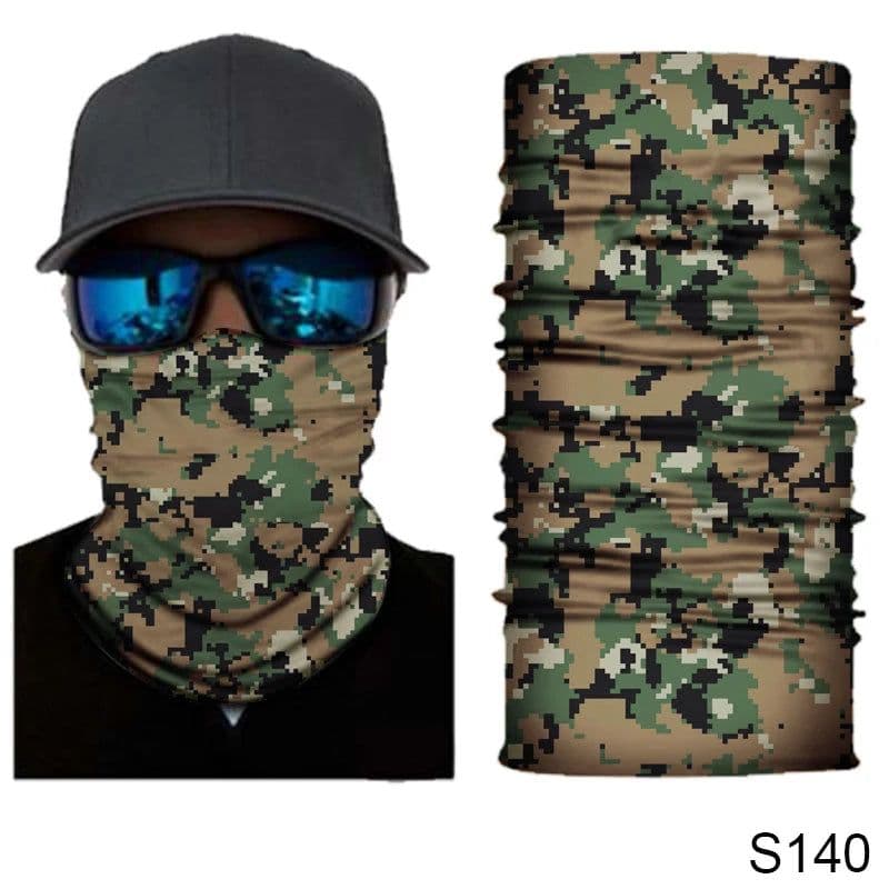 image-Camouflage Cycling Face Mask Tactical Military Scarf Neck Gaiter Men Seamless Bandana Women Headband Balaclava Tube Face Shield
