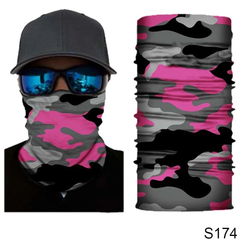 image-Camouflage Cycling Face Mask Tactical Military Scarf Neck Gaiter Men Seamless Bandana Women Headband Balaclava Tube Face Shield