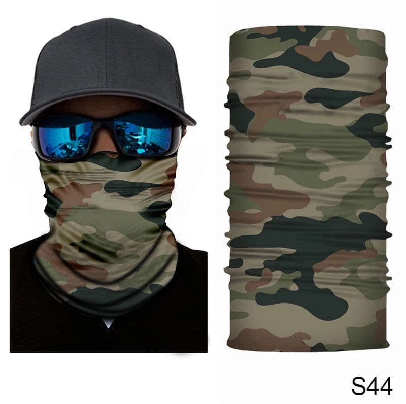 image-Camouflage Cycling Face Mask Tactical Military Scarf Neck Gaiter Men Seamless Bandana Women Headband Balaclava Tube Face Shield