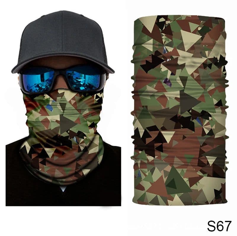 image-Camouflage Cycling Face Mask Tactical Military Scarf Neck Gaiter Men Seamless Bandana Women Headband Balaclava Tube Face Shield