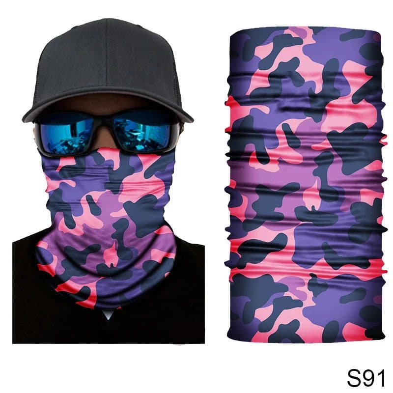 image-Camouflage Cycling Face Mask Tactical Military Scarf Neck Gaiter Men Seamless Bandana Women Headband Balaclava Tube Face Shield