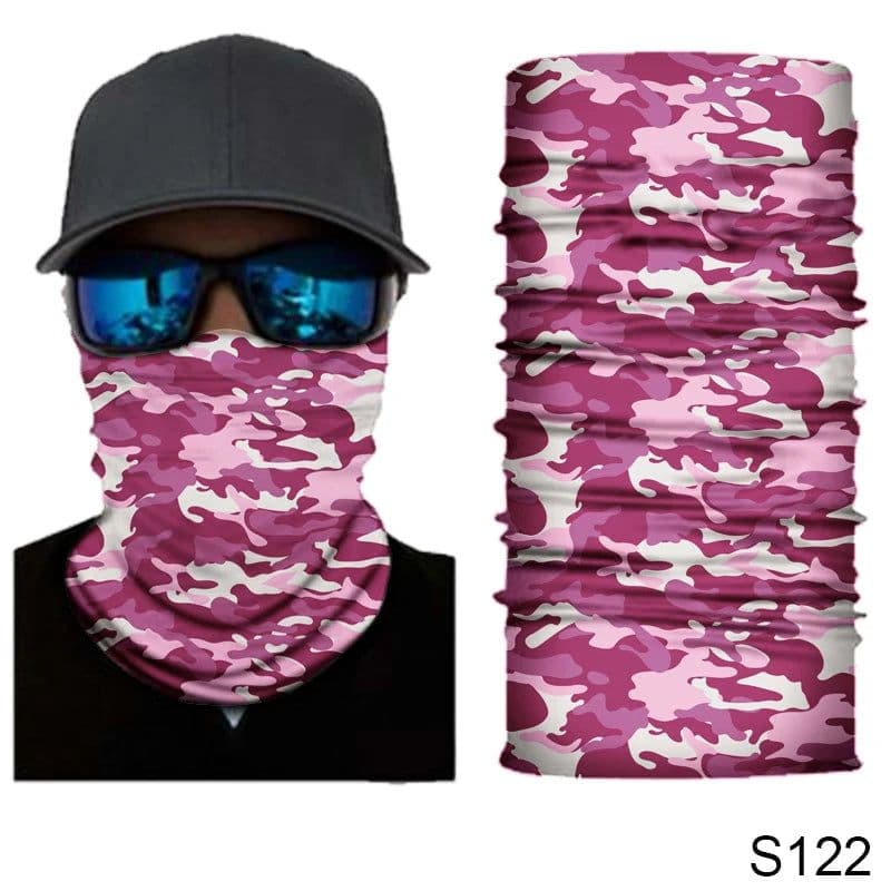 image-Camouflage Cycling Face Mask Tactical Military Scarf Neck Gaiter Men Seamless Bandana Women Headband Balaclava Tube Face Shield