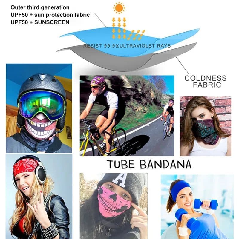image-Camouflage Cycling Face Mask Tactical Military Scarf Neck Gaiter Men Seamless Bandana Women Headband Balaclava Tube Face Shield