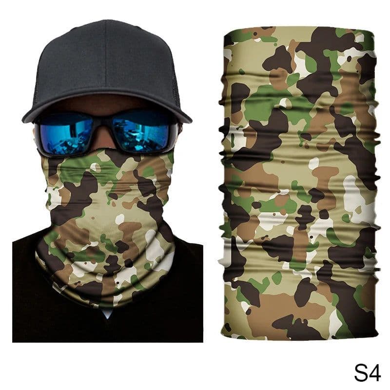 image-Camouflage Cycling Face Mask Tactical Military Scarf Neck Gaiter Men Seamless Bandana Women Headband Balaclava Tube Face Shield