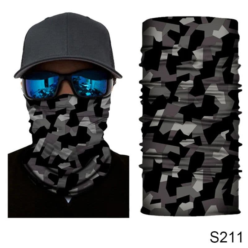 image-Camouflage Cycling Face Mask Tactical Military Scarf Neck Gaiter Men Seamless Bandana Women Headband Balaclava Tube Face Shield