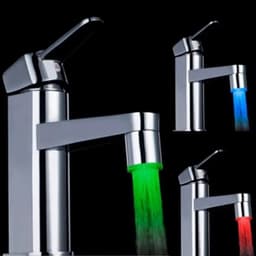image-Novelty Design 7 Color RGB Colorful LED Light Water Glow Faucet Tap Head Home Bathroom Decoration Stainless Steel Water Tap