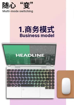 image-14-inch IPS touch screen computer tablet laptop N95 office business notebook 16G 128G --1TB SSD RGB WINDOWS 11 TOUCH ID