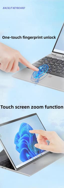 image-14-inch IPS touch screen computer tablet laptop N95 office business notebook 16G 128G --1TB SSD RGB WINDOWS 11 TOUCH ID