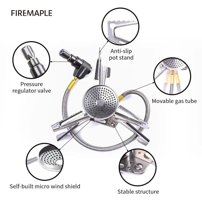 image-Fire Maple Polaris Pressure Regulator Camping Stove Lightweight Outdoor Gas Burner Gear For Trekking Hiking Backpacking Camp Use