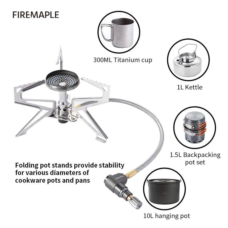 image-Fire Maple Polaris Pressure Regulator Camping Stove Lightweight Outdoor Gas Burner Gear For Trekking Hiking Backpacking Camp Use