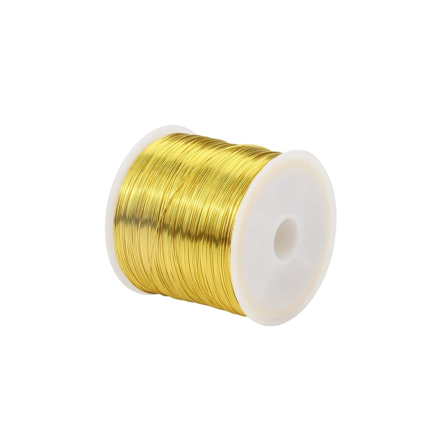 image-100M/Roll Gold Silver Color Copper Wire for Bracelet Necklace DIY Colorfast Beading Wire Jewelry Cord String Handcraft Making